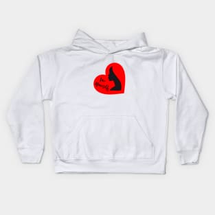 Love yourself, red heart with black woman Kids Hoodie